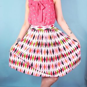 queen of holloway Skirts - Harlequin Print Pin Up Skirt queen of holloway Skirts - Harlequin Print Pin Up Skirt